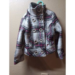 DX-Girls vintage wool blend jacket coat large button size m5-6